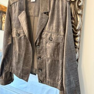 CAbi velveteen bronze/ gray jacket.  Adorable. Like new